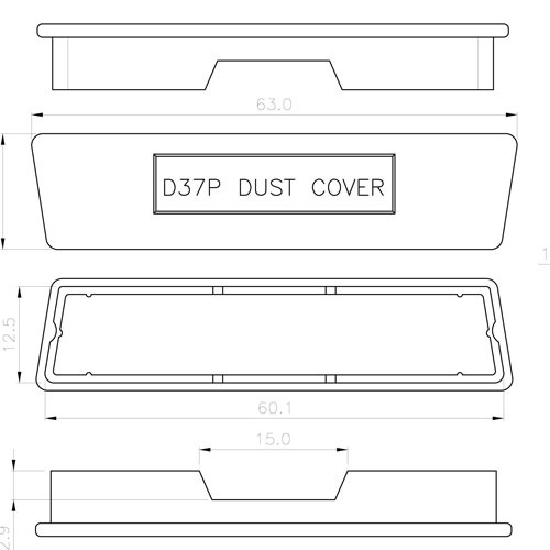 D-SUB DUST COVER (D37P 디서브 보호커버) - Male(수)용 더스트 커버