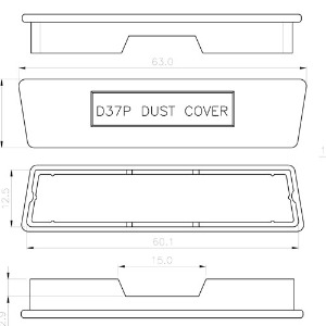D-SUB DUST COVER (D37P 디서브 보호커버) - Male(수)용 더스트 커버